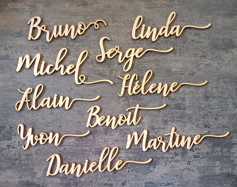 Place cards Wedding place cards Custom Laser Cut Names Place Setting Sign Dinner Party Place Card Wedding Escort Card Party Decoration 