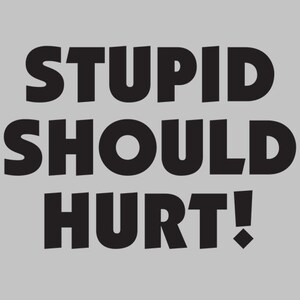 Stupid Should Hurt T-Shirt: Sarcastic Meme Quote Gag Gift image 2