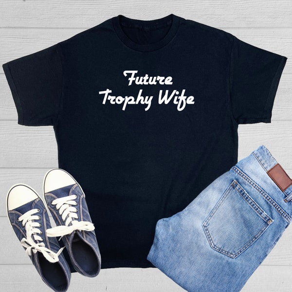 Future Trophy Wife Scoop Tee Shirt in Black by Rowdy Gentleman main image 1