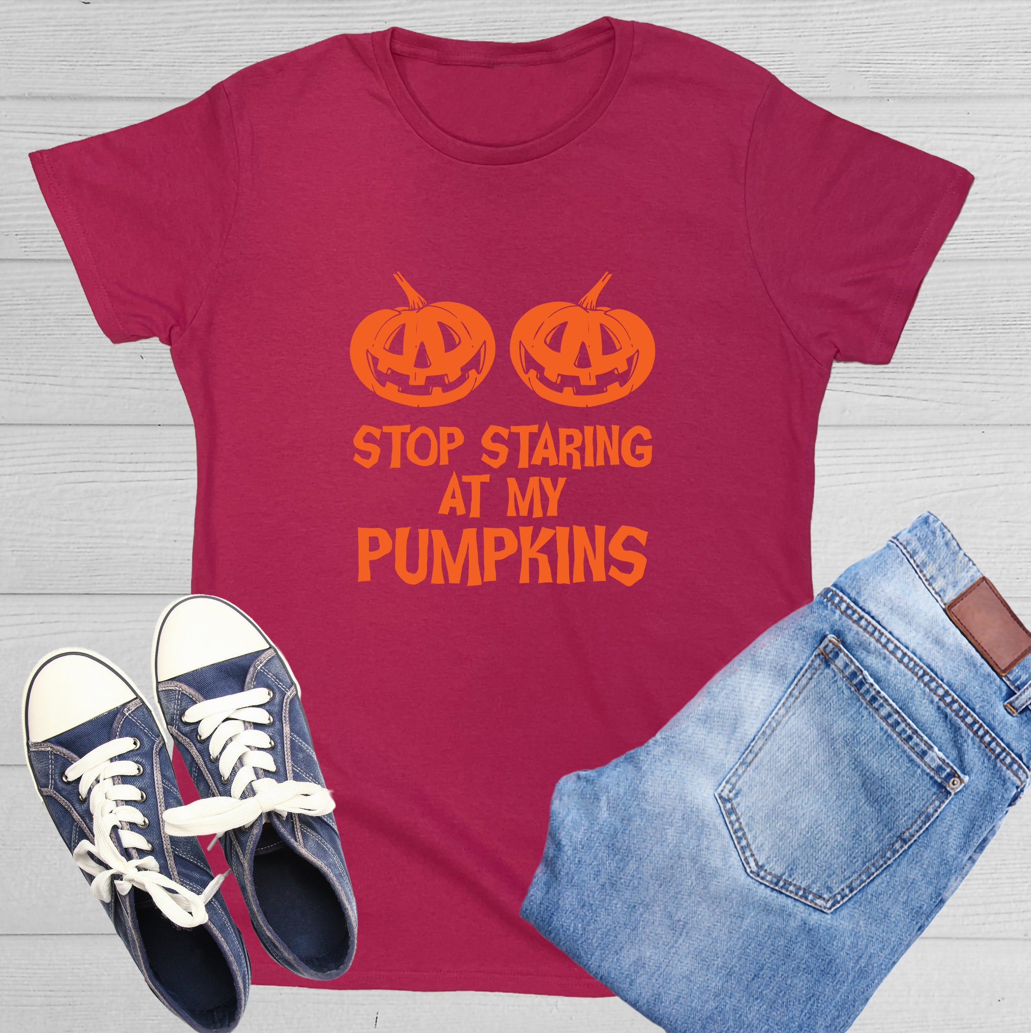 Pumpkin Boob T Shirt 