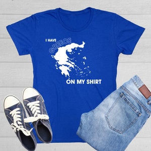 I Have Greece On My Shirt: Greek Geography Map Art T-Shirt
