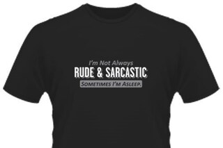 Buzz Shirts T-Shirt Bambini Slogan - 'I'm Not Always Rude & Sarcastic, Sometimes I'm Asleep', Cotone Biologico, Stampa Ad Acqua