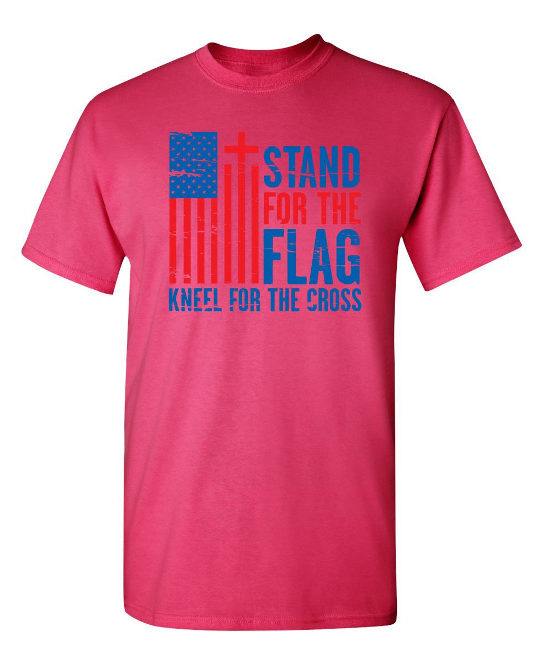 Stand for the Flag Kneel for the Cross Sarcastic Humor Graphic