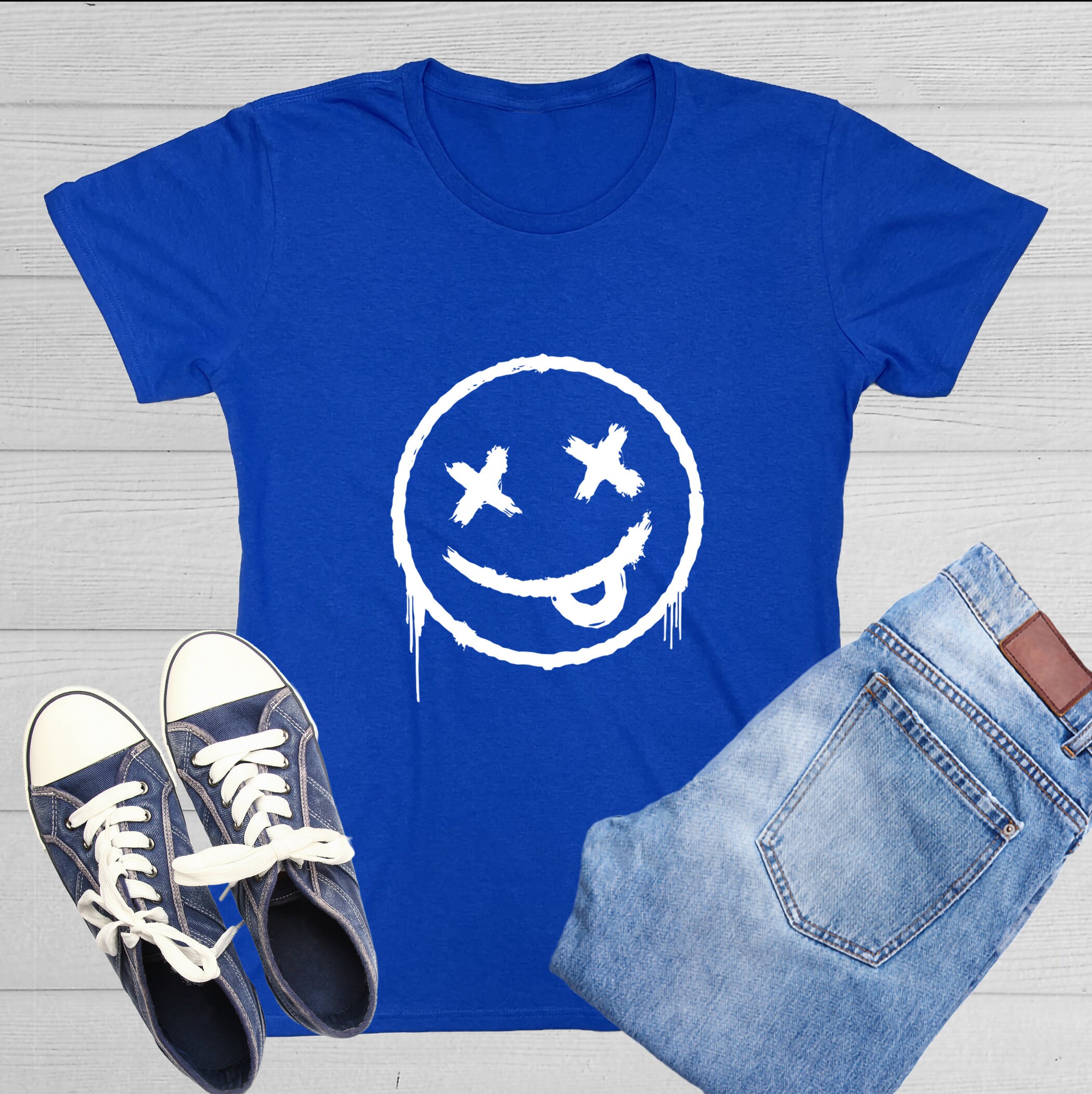 Smile X Eyes Sarcastic Novelty Graphics Funny Womens T-shirt - Etsy