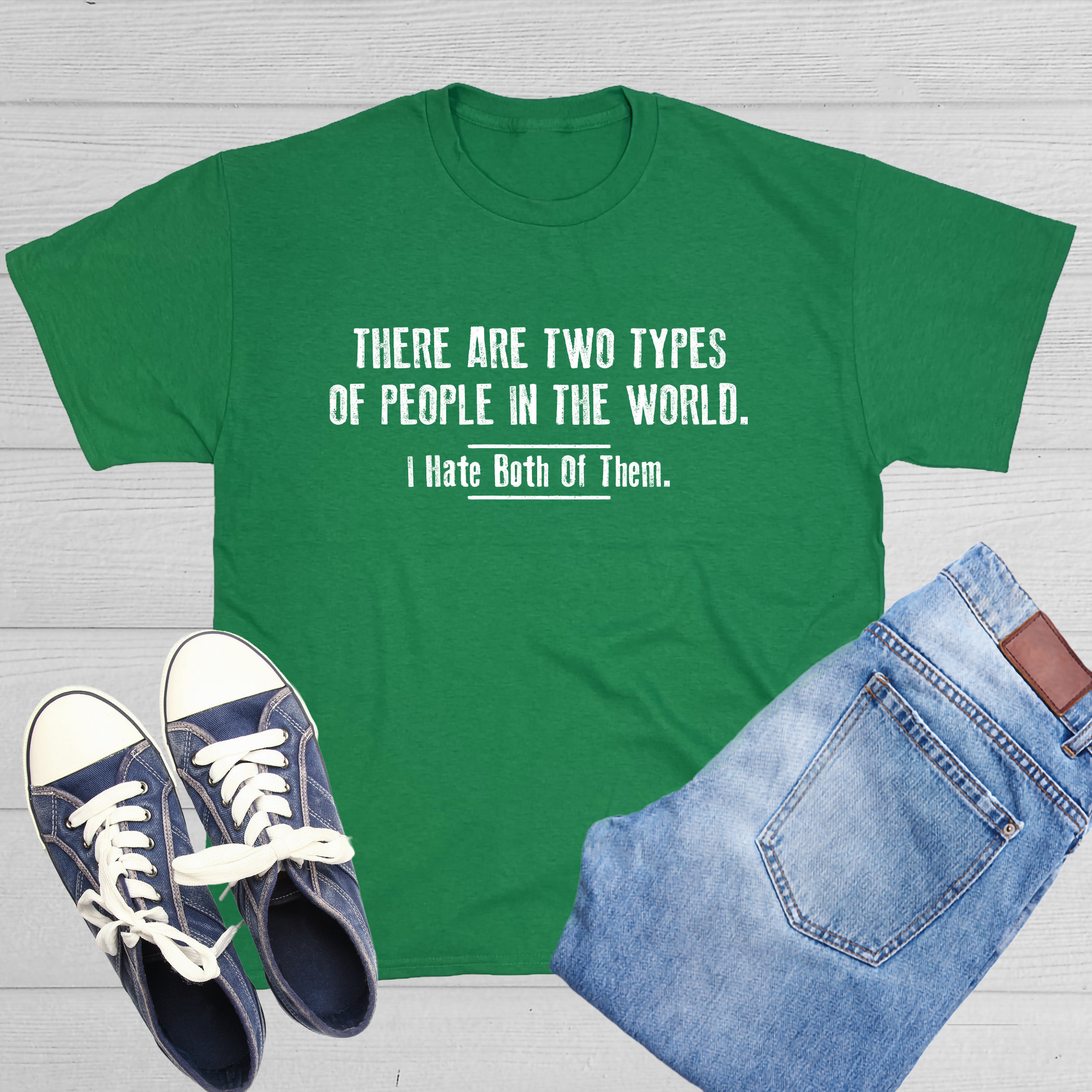 【別注】＜Are You Different×6＞TWO PEOPLE TEE Funny T-shirt: There Are Two Types of People - Novelty Graphic Tee