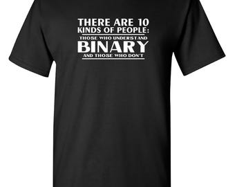 Funny Binary Code T-Shirt: Programmer Humor Novelty Tee