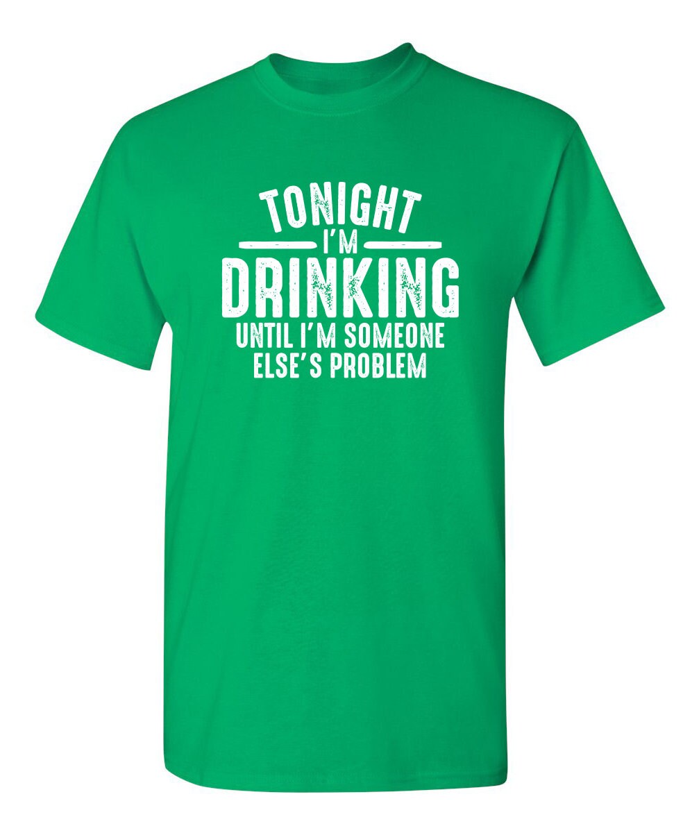 Men's Sarcastic Drinking Problem T-Shirt - Fun Graphic Tee In Red