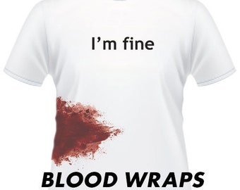 I'm Fine TShirt PS0652  Funny Mens and Womens Wounded Novelty Christmas Funny Humor Hoodie Zombie Halloween Funny T Shirt