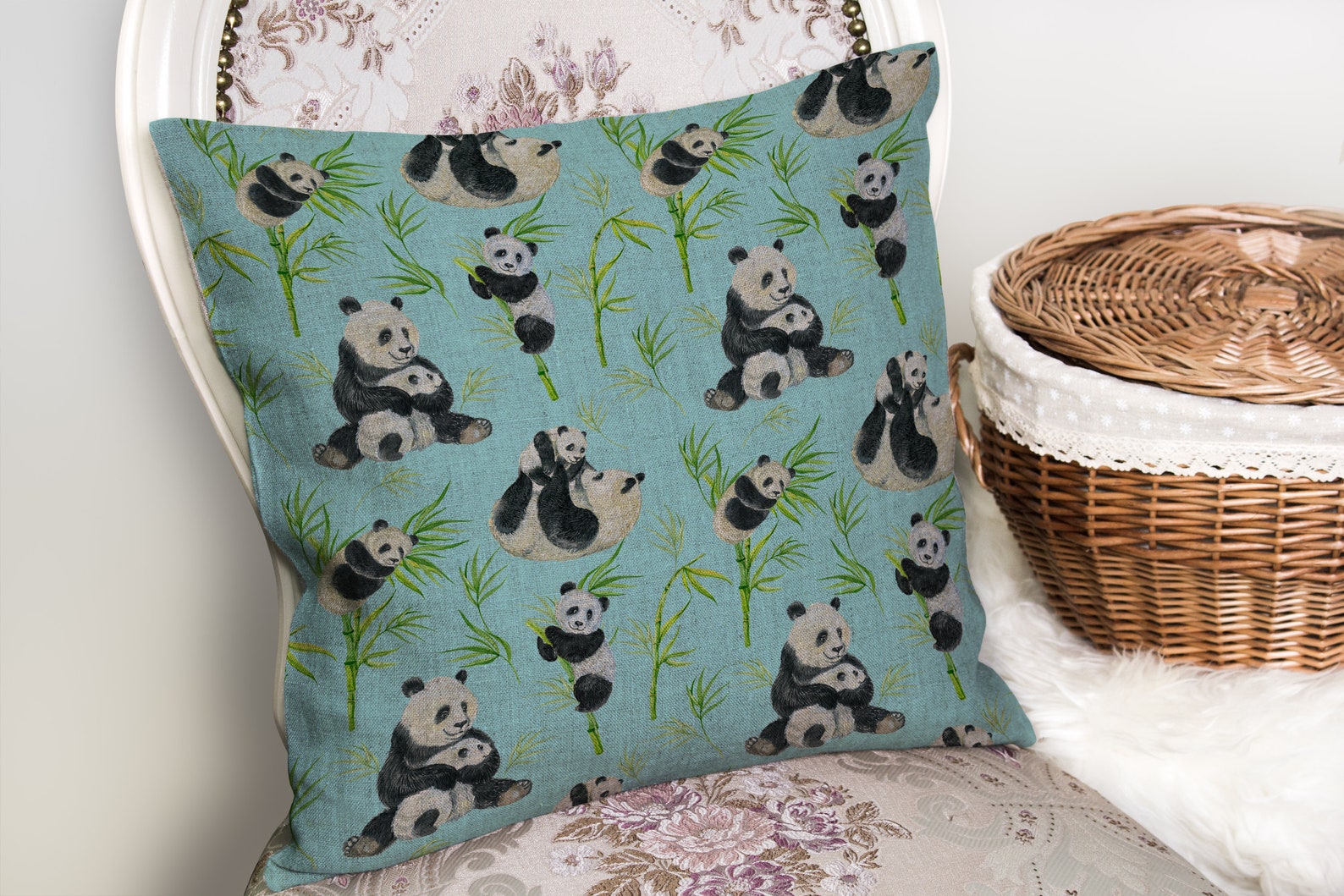 Panda Digital Paper Panda Seamless Patterns Watercolor - Etsy