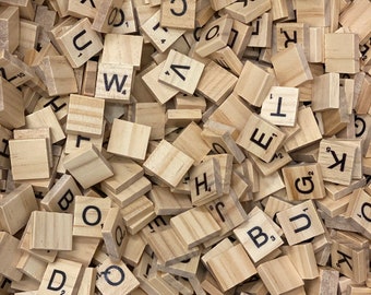 Wooden Scrabble letters OF YOUR CHOICE - Wooden Scrabble tiles 1.8x2cm - ideal DIY creative hobbies