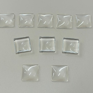 5 à 1000 Cabochons en verre ronds et carrés différentes tailles : 25 mm 58 mm 25 mm carré