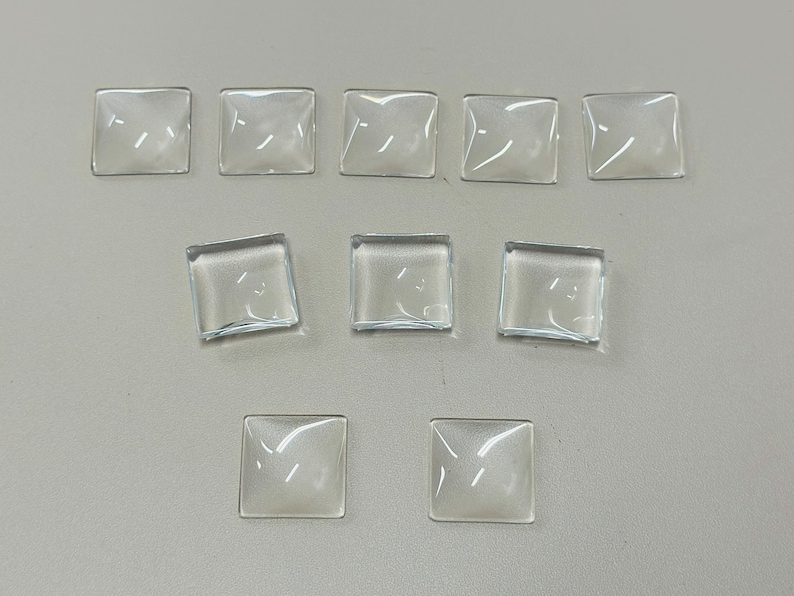 5 à 1000 Cabochons en verre ronds et carrés différentes tailles : 25 mm 58 mm 25 mm carré