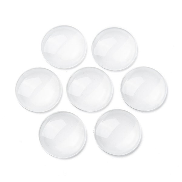 5 à 1000 Cabochons en verre ronds et carrés (différentes tailles : 25 mm 58 mm)