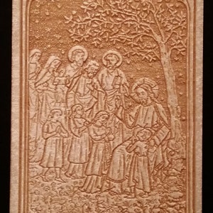 Jesus Bilder - Kleine Gebetskarten aus Holz (10cmH x 6cm)