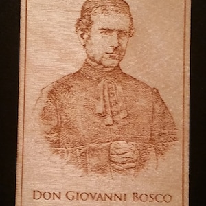 Santi II - Piccole immagini di preghiera in legno (9,5 cm di altezza x 6,4 cm di larghezza)