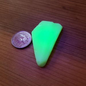 HUGE UV Uranium Milk Sea Glass Piece