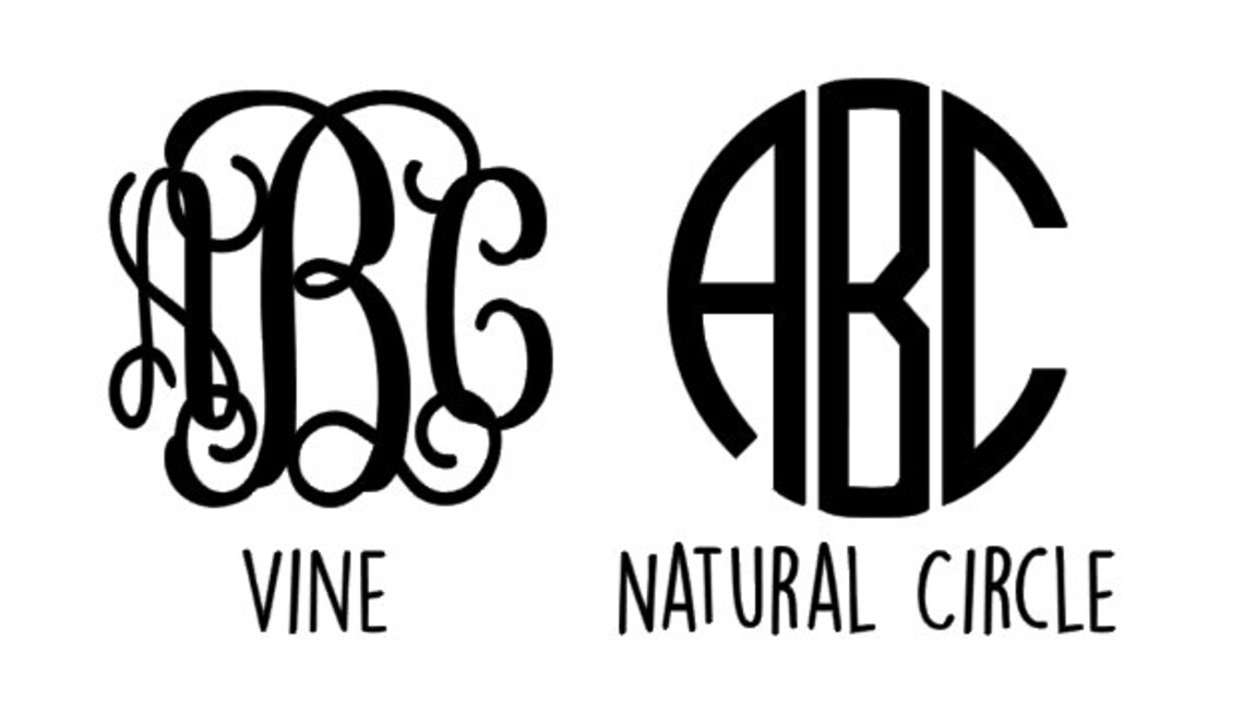 Yeti Tumbler Elephant Monogram Decal Elephant Monogram Yeti Etsy