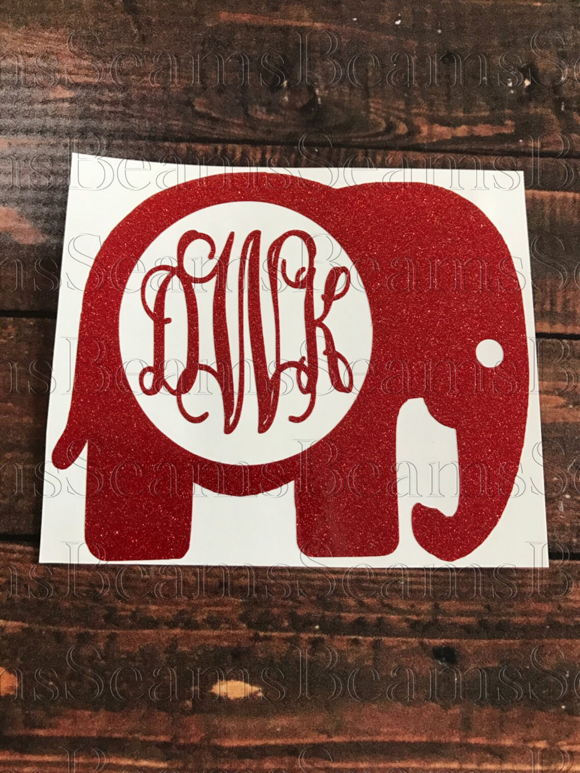 Yeti Tumbler Elephant Monogram Decal Elephant Monogram Yeti Etsy