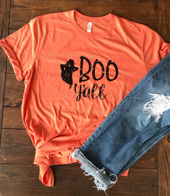 Boo shirt halloween shirt ghost shirt yall shirt cute | Etsy