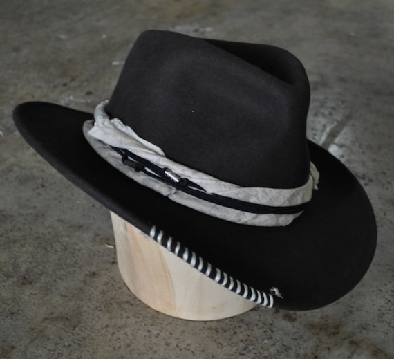Western Cowboy Hat Wool Brown / Gray 