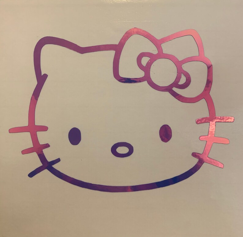 Hello Kitty Pink Bow Car Window Sticker Mirror Wall Sticker Decal