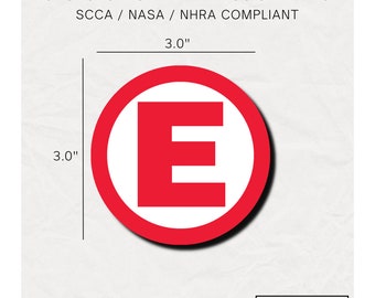 Emergency Fire Extinguisher Decal - Race Car Safety Compliant