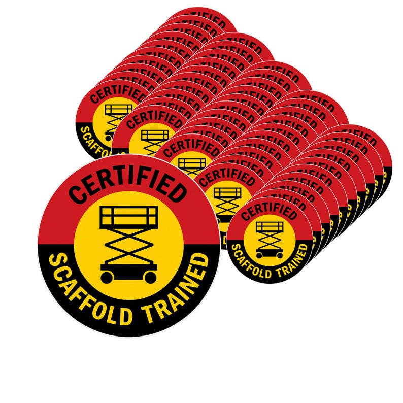 Certified Scaffold Trained Hard Hat Sticker: 2