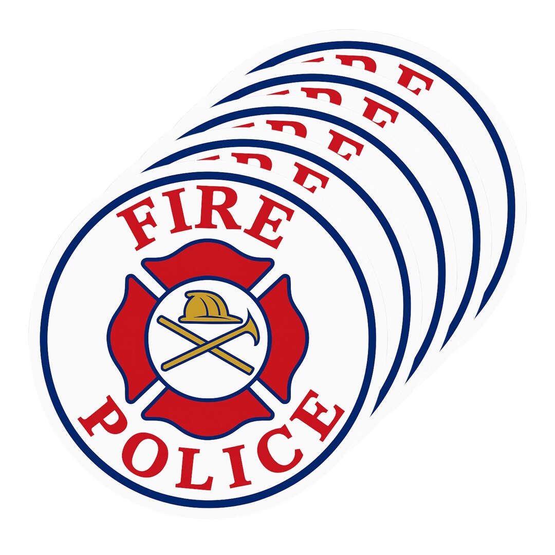 Fire Police Helmet Sticker – 5, 20, 100 Pack – 2