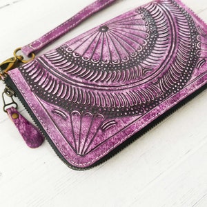 Bolso de mujer, Regalo hecho a mano para ella, Cartera de viaje, Cartera de cuero