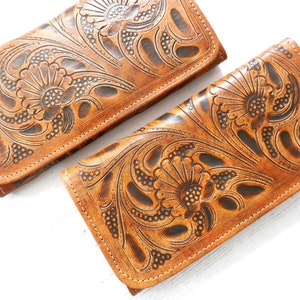 Women leather wallet, Mum gifts, tooled leather wallets