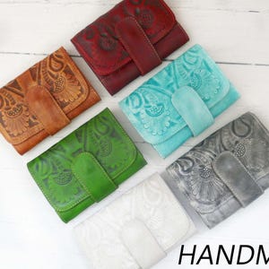 Carteras pequeñas de piel para mujer, Monedero de mujer, Monedero pequeño para mujer
