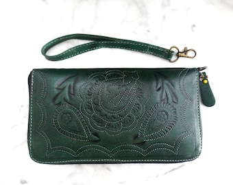 Zip Around Wallet | Wristlet wallet  | Women's clutch | Gifts for her | Leather Wallet Women  | gifts for her