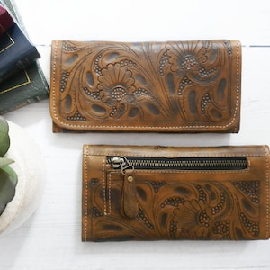 Cartera de piel para mujer, Regalos para el día de la madre, Regalos de piel