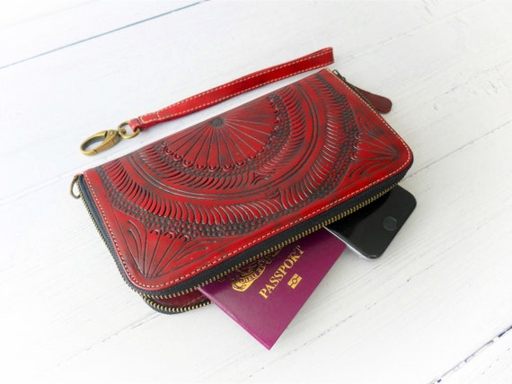 Purse L Women's Wallet L Zip Around Wallet Wristlet - Etsy