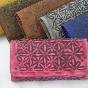 Cartera de cuero para mujer, regalos de cuero para mamá