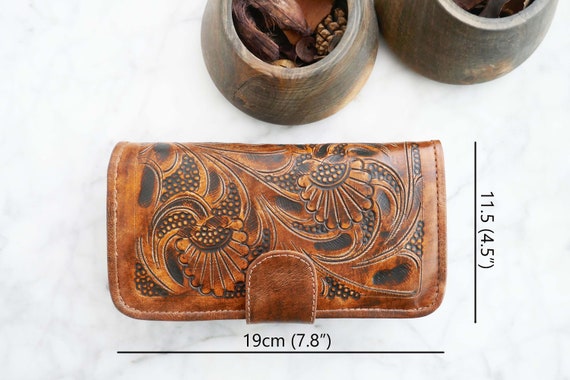 Wallets for Women Leather Wallets Ladies Purse Tooled - Etsy UK