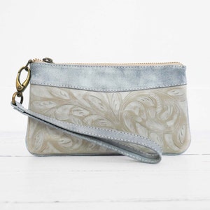 Kosmetiktasche • Schminktasche • Leder Schminktasche • Armbandtasche aus Leder