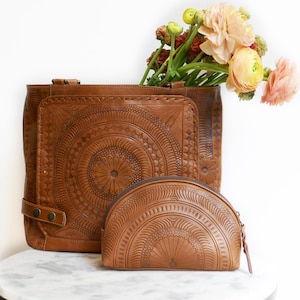 Große Braune Leder Handtasche Tote, Leder Schultertasche, Ledertasche, Leder Geldbörse