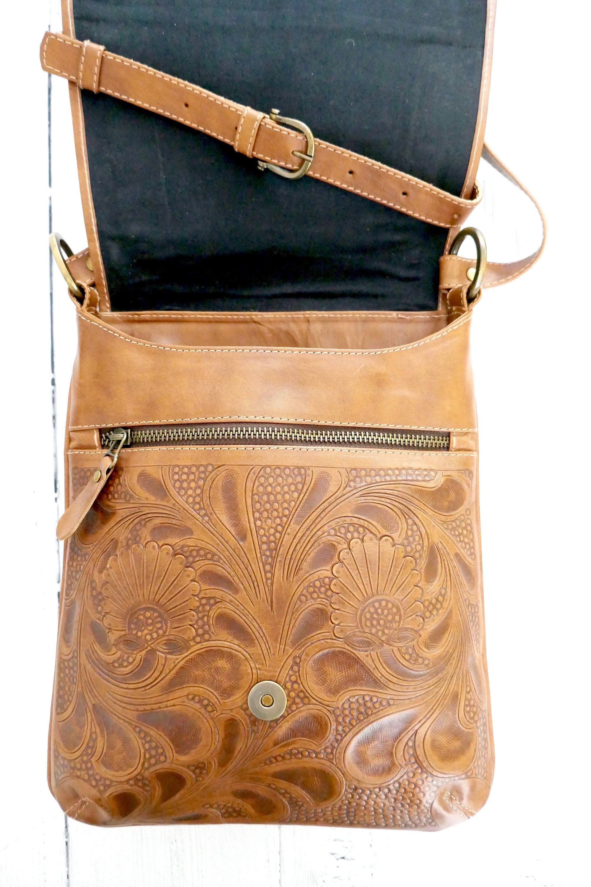 Leather Messenger Bag Leather Crossbody Bag Black Leather Etsy