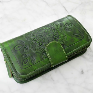 Mothers gifts ideas , Wallets for women, Leather wallets, Ladies purse, Tooled wallet, Bohemian purse