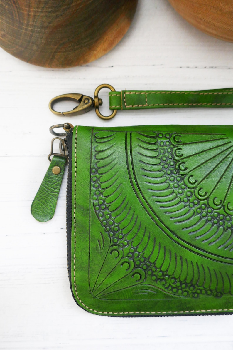 Women's Wallet L Zip Around Wallet Wristlet Wallet Etsy UK
