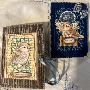 Two Small Journals, One is Edith Holden Themed, the other is Eclectic
