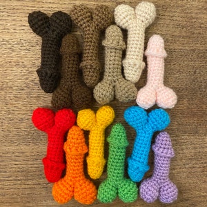Willy de crochet hecho a mano: regalo de broma, llavero o juguete para gatos