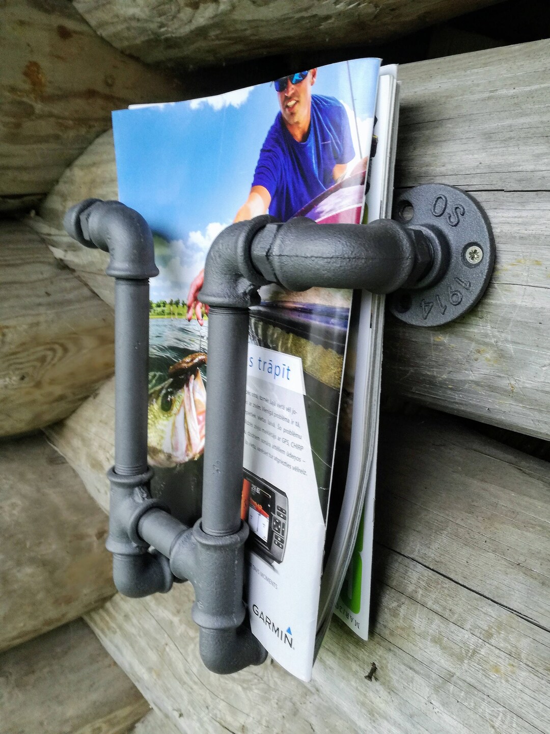 Magazine Rack Industrial Magazine Holder Industrial Decor Etsy