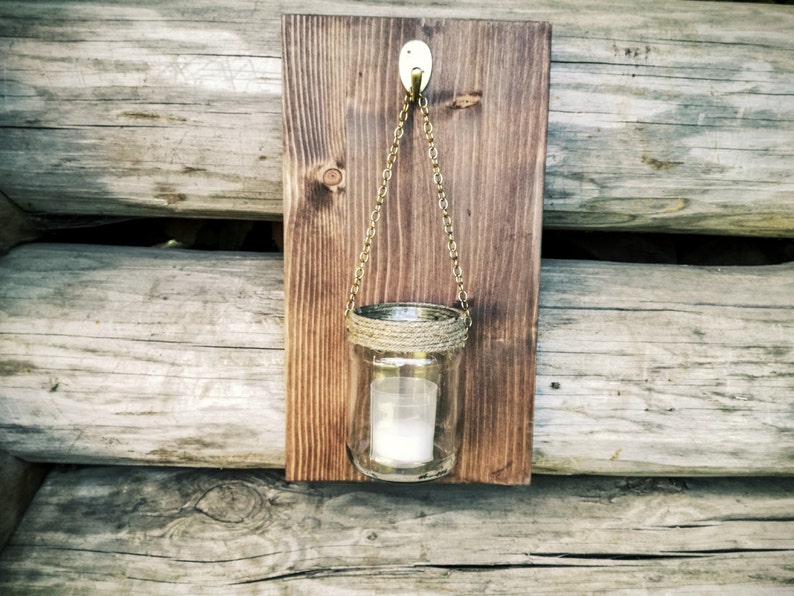 The Jar Sconces Rustic Wall Sconces Candles | Etsy