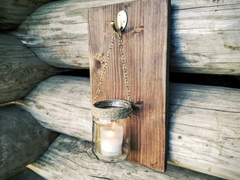 The Jar Sconces Rustic Wall Sconces Candles | Etsy