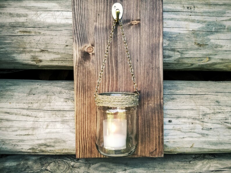 The Jar Sconces Rustic Wall Sconces Candles Etsy