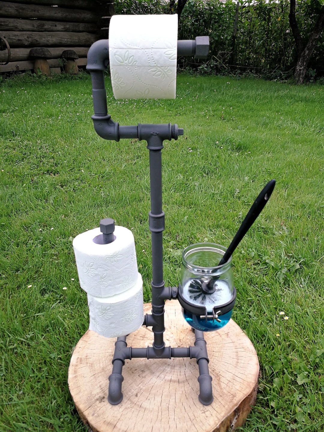 Industrial Toilet Paper Holders Andtoilet Bowl Brush Holder Etsy