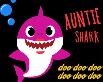 Free Free 75 Auntie Shark Svg SVG PNG EPS DXF File
