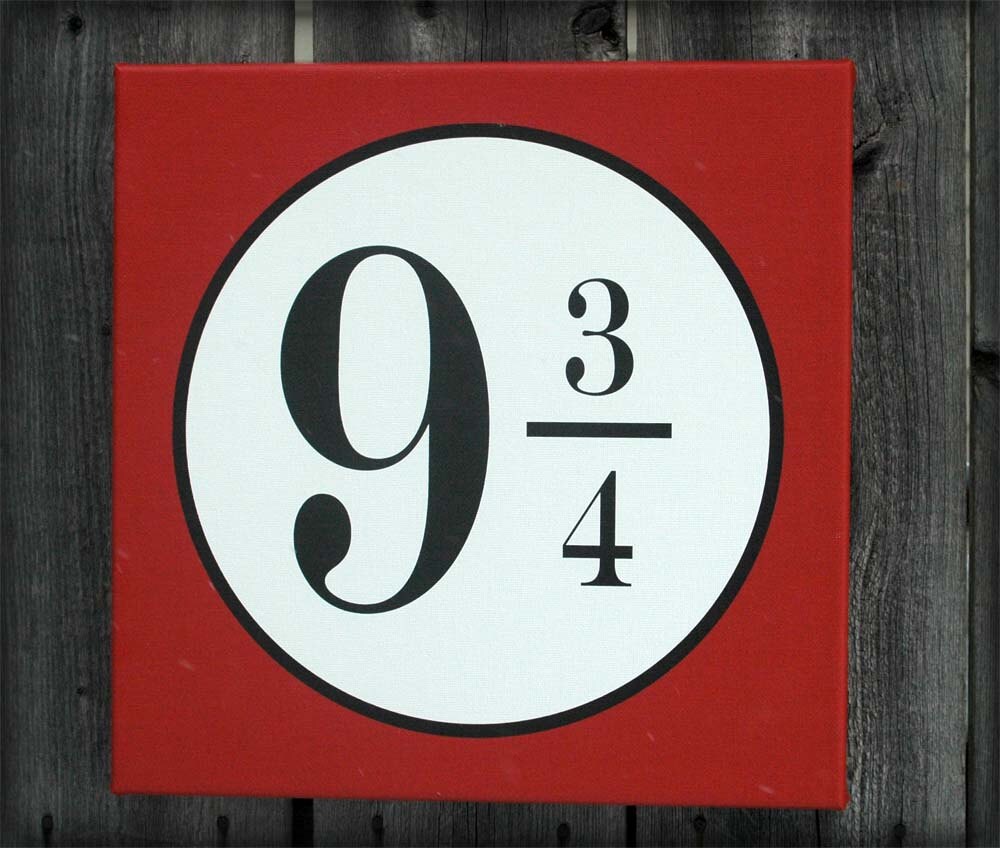 Gleis 9 3/4 Harry Potter Kunstdruck Leinwand Etsy